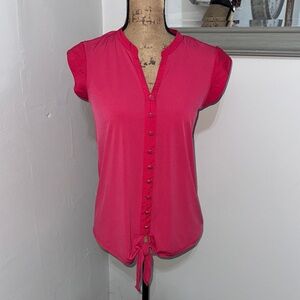 Roz & Ali Fuchsia Cap Sleeve Blouse